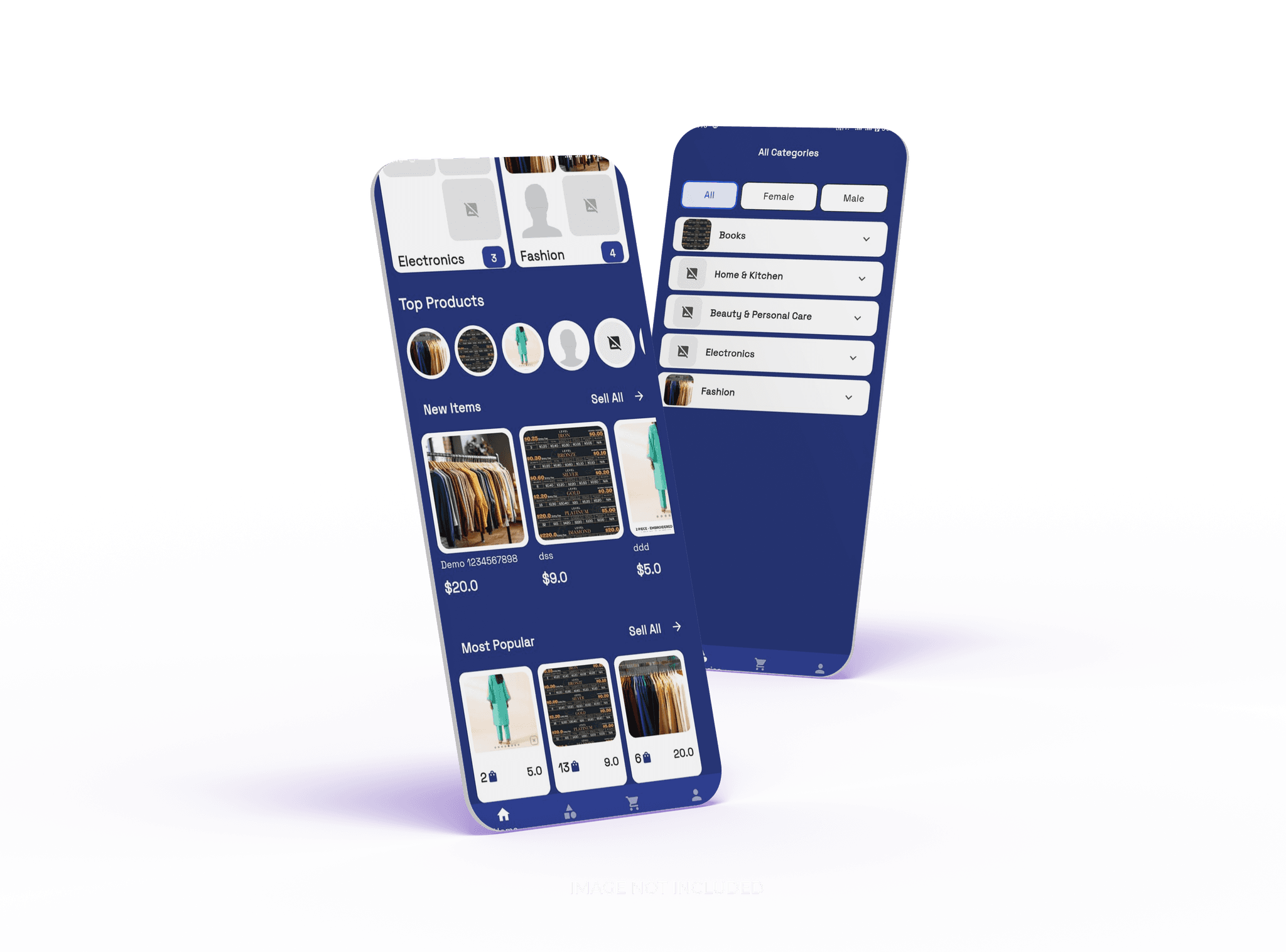 Multi-device mockup with blue accents