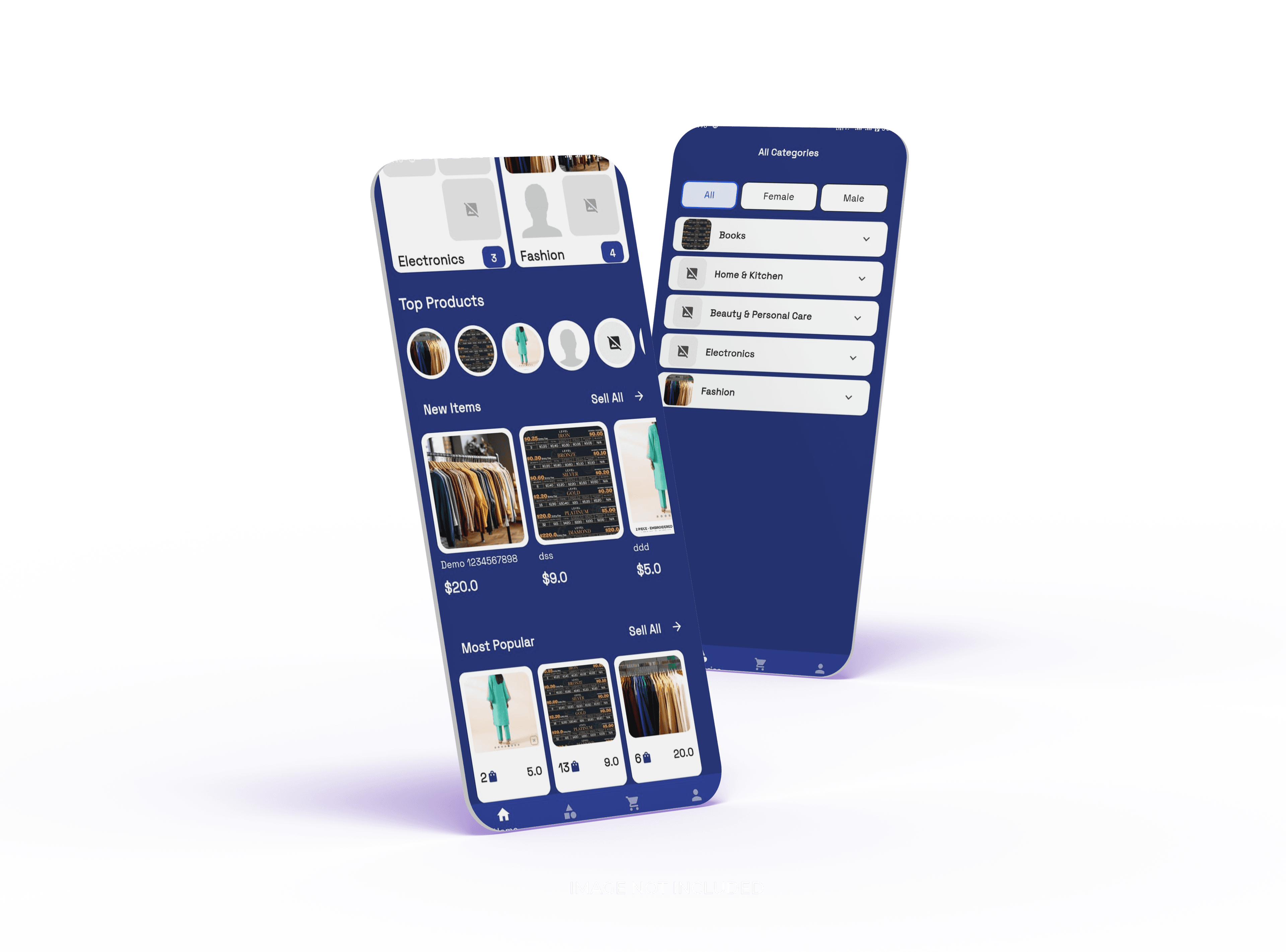 Multi-device mockup with blue accents