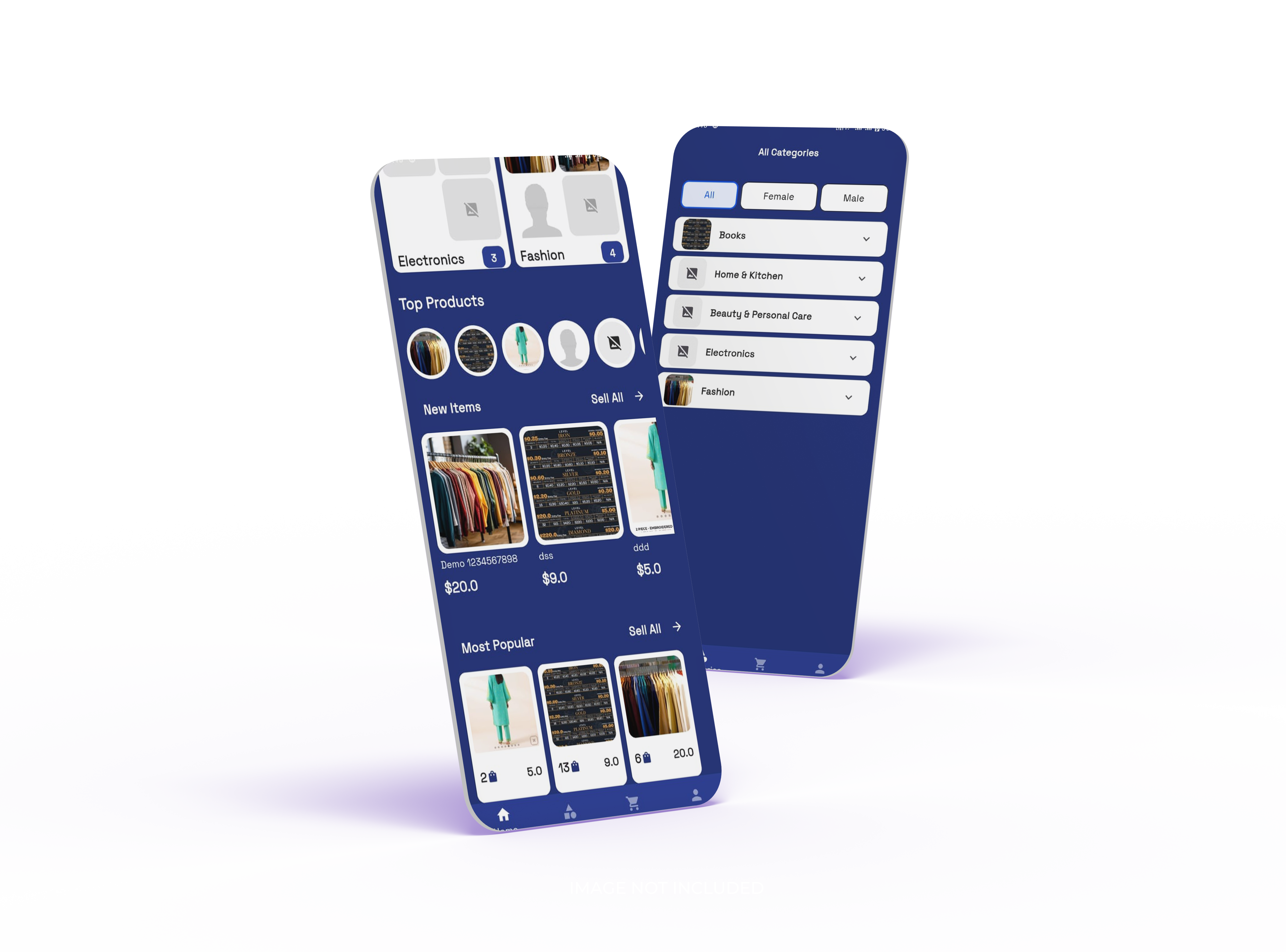 Multi-device mockup with blue accents