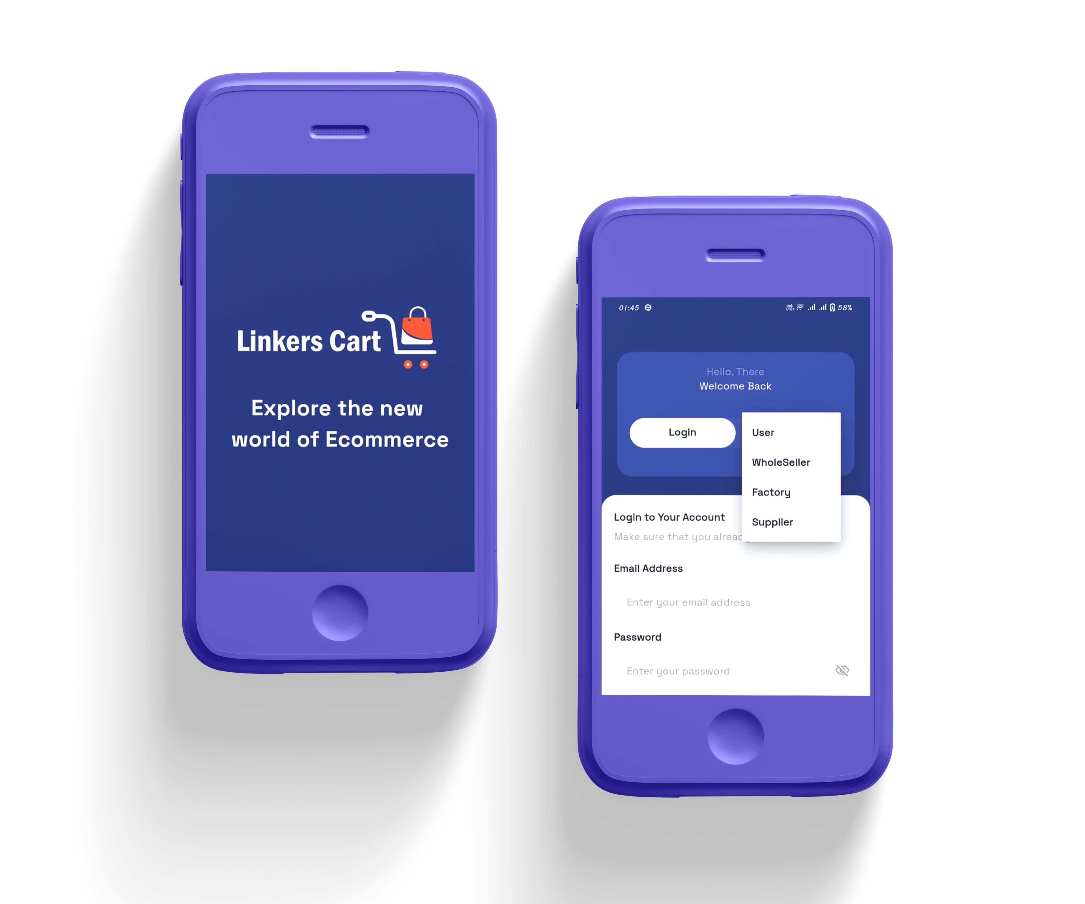 Multi-device mockup with blue accents